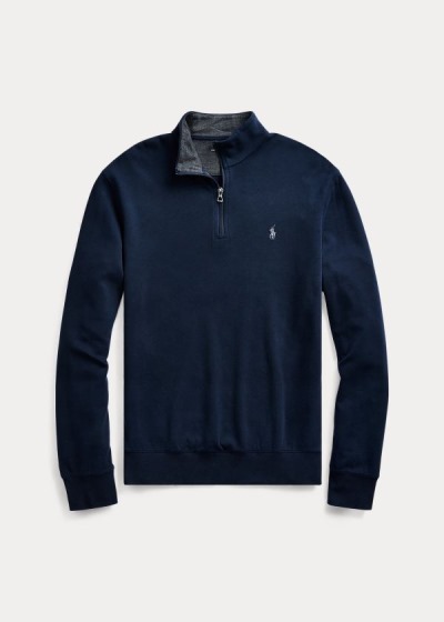 Men's Polo Ralph Lauren Jersey Quarter-Zip Pullover | 264083RQZ